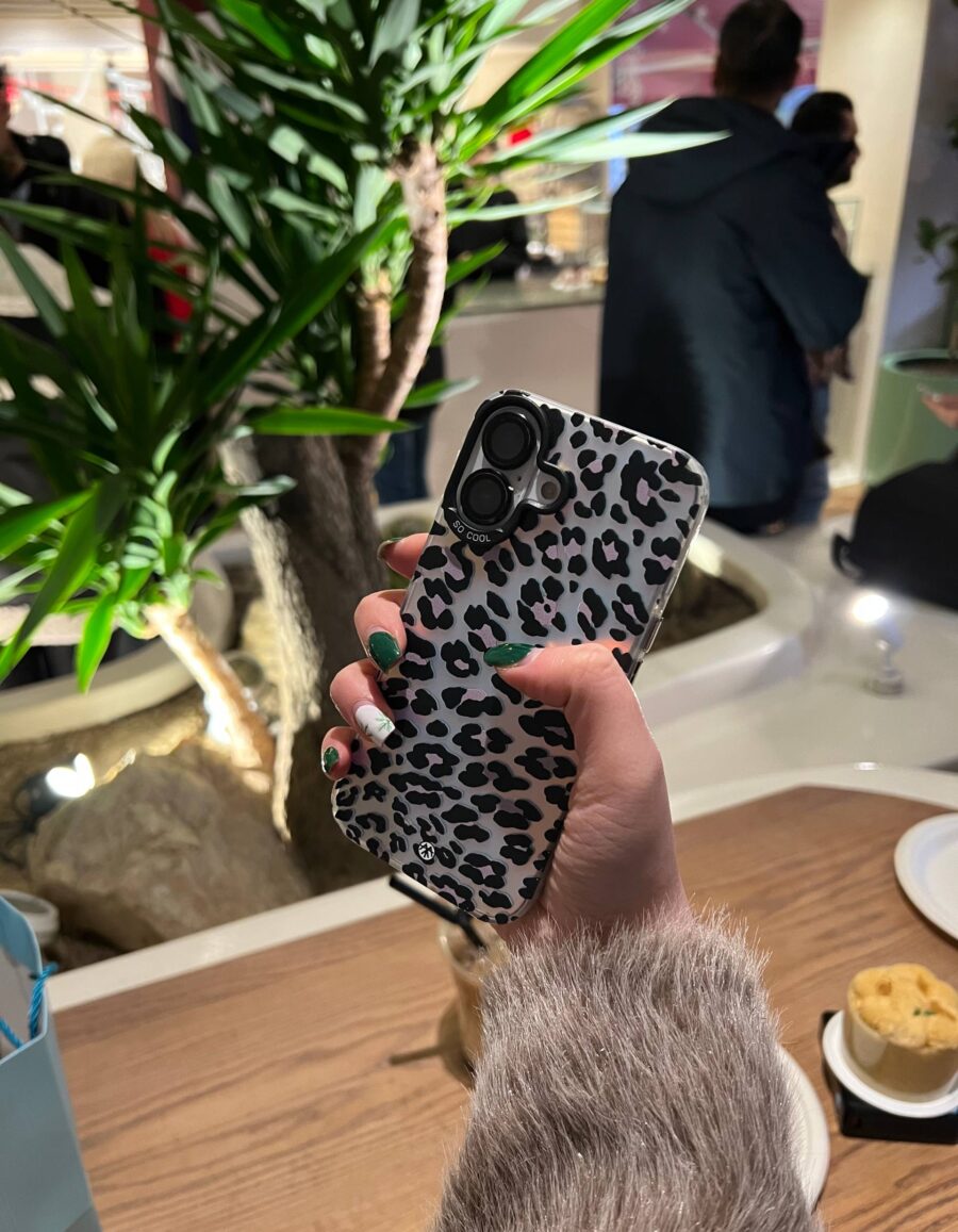 قاب موبایل سوکول طرح پلنگی رنگ هولوگرامی